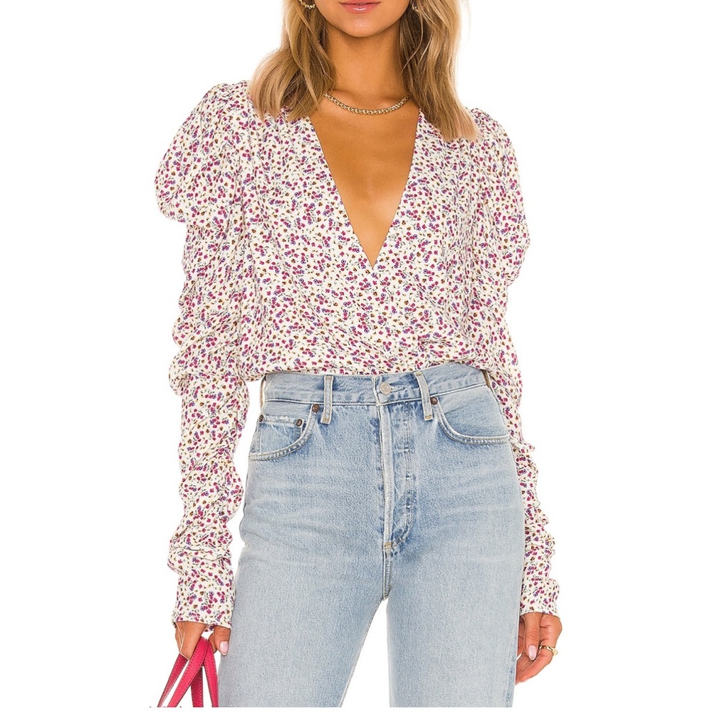 AFRM X Revolve // Danna Bodysuit in Blanc Purple Size: L